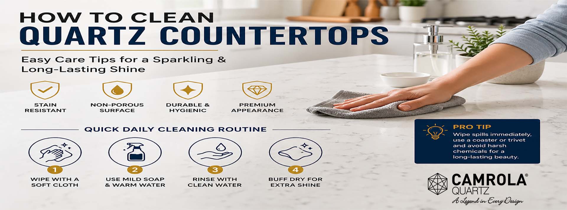How to Clean Quartz Countertops